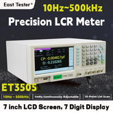 ET3505 Tester LCR Benchtop Digital Bridge 10Hz-500kHZ Desktop LCR Tester Meter Capacitance Resistance Impedance Inductance Measure for Electrical Testing